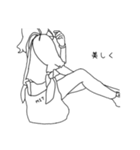 雰囲気女子スタンプ（英語、日本語）（個別スタンプ：15）