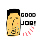 長方形顔の中年男性（個別スタンプ：7）