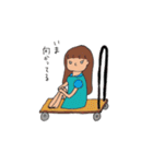 丸目女子（たまに男子）（個別スタンプ：9）