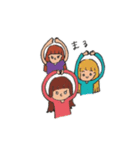 丸目女子（たまに男子）（個別スタンプ：11）