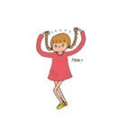 丸目女子（たまに男子）（個別スタンプ：13）