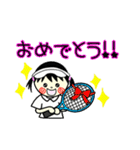 テニス部あいさつスタンプ（個別スタンプ：15）