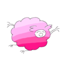 二足立ちの羊ちゃん（グラデピンク）（個別スタンプ：1）