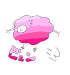 二足立ちの羊ちゃん（グラデピンク）（個別スタンプ：3）