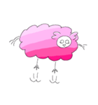 二足立ちの羊ちゃん（グラデピンク）（個別スタンプ：12）