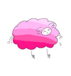 二足立ちの羊ちゃん（グラデピンク）（個別スタンプ：18）