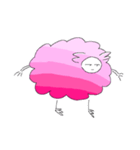 二足立ちの羊ちゃん（グラデピンク）（個別スタンプ：21）