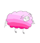 二足立ちの羊ちゃん（グラデピンク）（個別スタンプ：23）