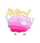 二足立ちの羊ちゃん（グラデピンク）（個別スタンプ：31）