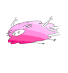 二足立ちの羊ちゃん（グラデピンク）（個別スタンプ：39）