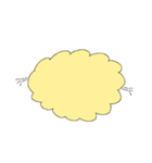 二足立ちの羊ちゃん（イエロー）（個別スタンプ：15）