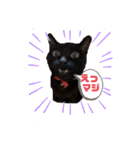 黒猫みるくが今日も元気にお手伝い（個別スタンプ：16）