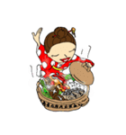 水玉・サルーちゃん！ 着物で登場！！（個別スタンプ：9）