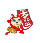 水玉・サルーちゃん！ 着物で登場！！（個別スタンプ：15）