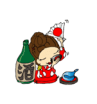 水玉・サルーちゃん！ 着物で登場！！（個別スタンプ：16）
