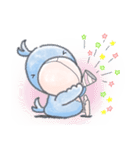 やわらかタッチの可愛いハシビロコウ達（個別スタンプ：1）