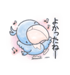 やわらかタッチの可愛いハシビロコウ達（個別スタンプ：3）