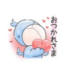 やわらかタッチの可愛いハシビロコウ達（個別スタンプ：10）