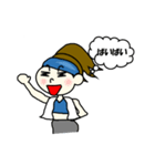 フィットネスジムでジャンプ1トランポリン（個別スタンプ：13）