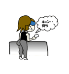フィットネスジムでジャンプ1トランポリン（個別スタンプ：15）