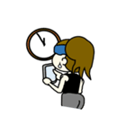 フィットネスジムでジャンプ1トランポリン（個別スタンプ：17）