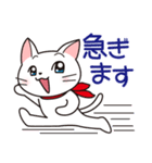 白猫チェリー（日本語ver.）（個別スタンプ：25）