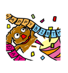 トイプードルのお祝いスタンプ（個別スタンプ：8）