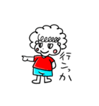 クルクルヘアの女の子（個別スタンプ：3）