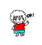 クルクルヘアの女の子（個別スタンプ：5）