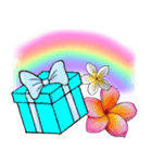 ❤️南国ハワイのプルメリアお祝い＆挨拶❤️（個別スタンプ：18）