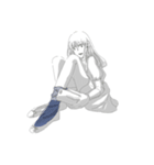 女の子と男の子。（個別スタンプ：6）