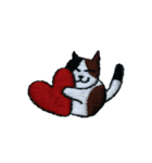 三毛猫にゃーのねこ刺繍スタンプ2（個別スタンプ：2）