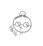 【シンプル文字】英語を話す子供達（個別スタンプ：1）
