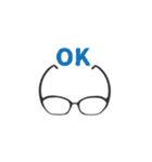 メガネ文字（個別スタンプ：1）