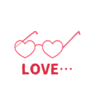 メガネ文字（個別スタンプ：15）