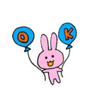 風船うさぎちゃん（個別スタンプ：3）