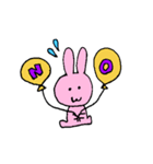 風船うさぎちゃん（個別スタンプ：4）