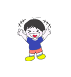 元気な男の子の表情（個別スタンプ：1）