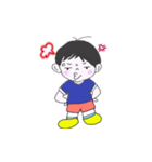 元気な男の子の表情（個別スタンプ：3）