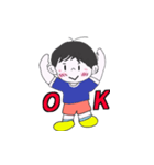 元気な男の子の表情（個別スタンプ：4）
