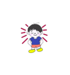 元気な男の子の表情（個別スタンプ：6）