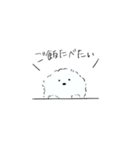 もこもことしたトイプー(白い)（個別スタンプ：3）