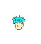横顔男子カラフル（個別スタンプ：8）