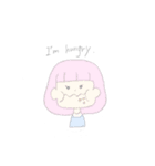 ゆるふわ透明感ガール(英語)（個別スタンプ：1）