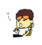 タカナリーsummer ver. サングラス 男の子（個別スタンプ：37）