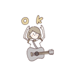 ギターと女の子（個別スタンプ：5）