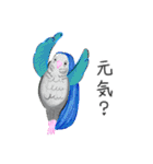 コトリヨガ【アマビエみたいな小鳥たち】（個別スタンプ：12）