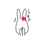 ポーカーフェイスうさぎ（個別スタンプ：10）