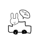 頭悪うさぎ わーちゃん専用（個別スタンプ：3）