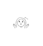 毎日使える「シンプルスタンプ」女性キャラ（個別スタンプ：3）